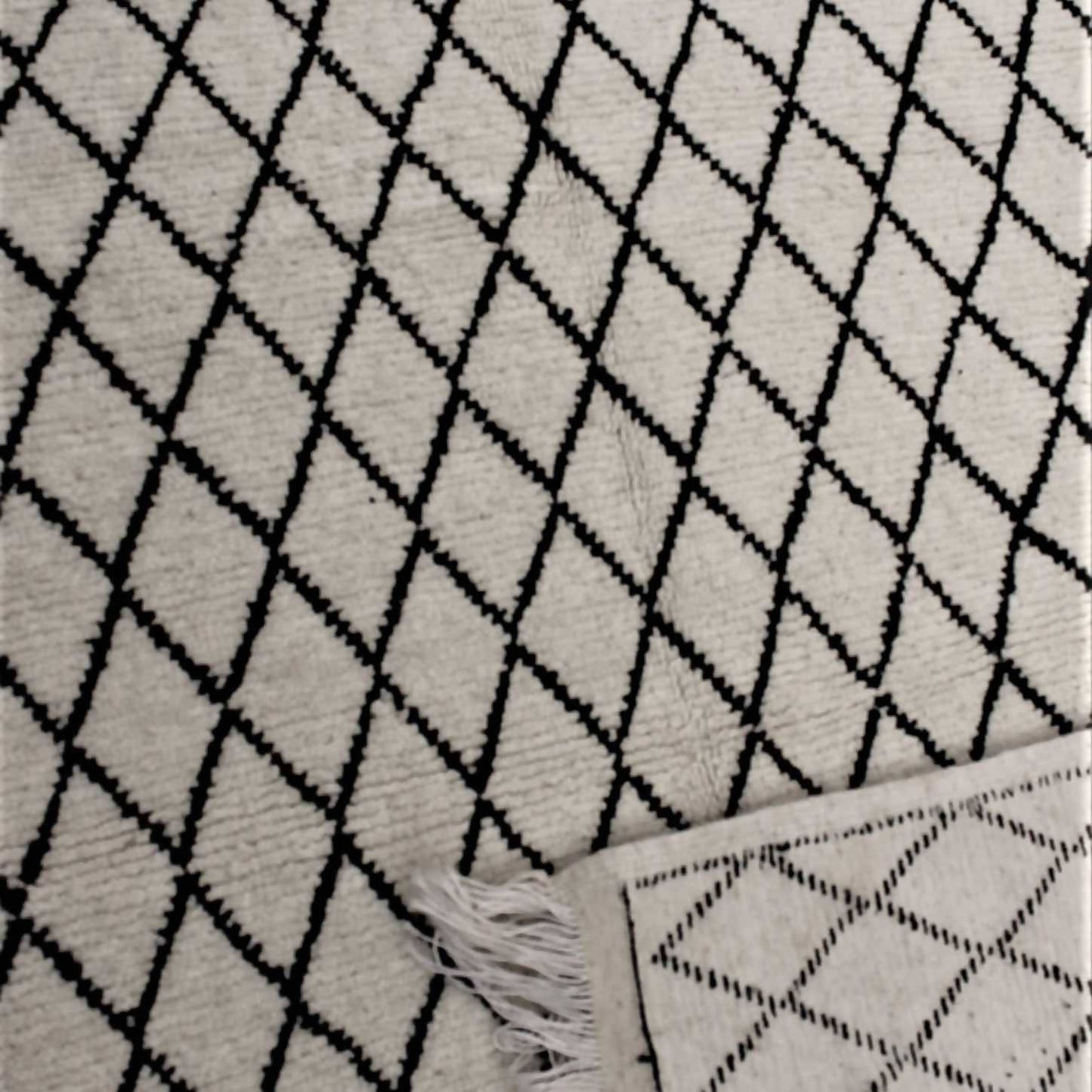Beni Ourain Crossed Moroccan Carpet
