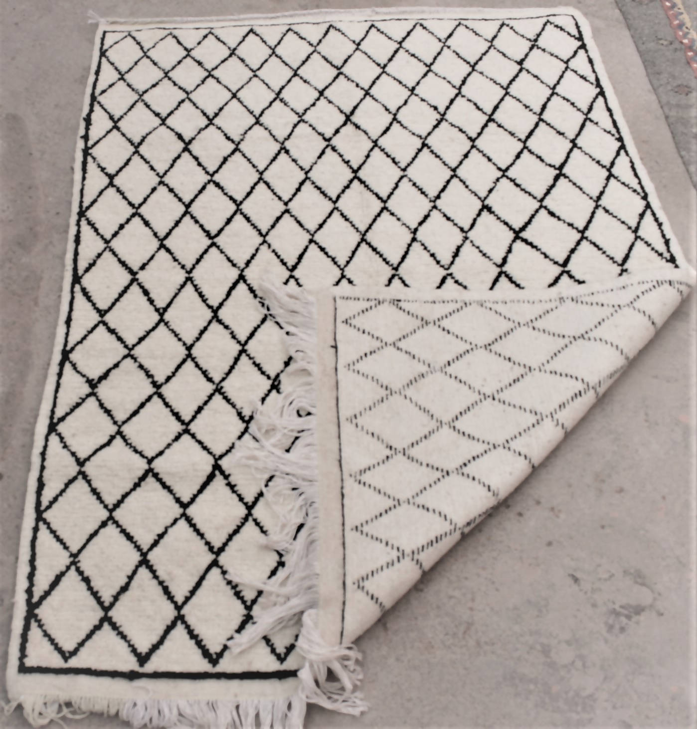 Beni Ourain Crossed Moroccan Carpet